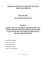 Những thuận lợi, khó khăn và giải pháp Để xây dựng và hoàn thiện nhà nước pháp quyền xã hội chủ nghĩa Ở việt nam hiện nay  trách nhiệm và Đóng góp của sinh viên trong vấn Đề trên