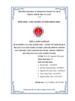 Quan Điểm của chủ nghĩa mác   lênin về thời kì quá Độ lên của chủ nghĩa xã hội  liên hệ những thành tựu nổi bật việt nam Đã Đạt Được trong thời kỳ quá Độ lên của chủ nghĩa xã hội