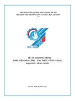 Đề Án chương trình sinh viên bản lĩnh – tri thức vững vàng, Đạo Đức sáng ngời