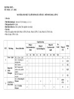 Đề thi Hoá học 12 cuối kì 1 Kết nối tri thức Mới (Đầy đủ Ma trận, Đặc tả và Hướng dẫn chấm)