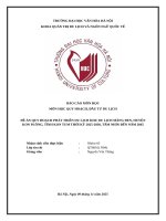 Đề Án quy hoạch phát triển du lịch khu du lịch măng Đen, huyện kon plông, tỉnh kon tum thời kỳ 2025 2030, tầm nhìn Đến năm 2045