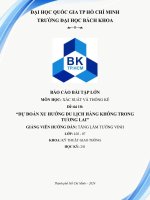 Báo cáo bài tập lớn môn học xác suất và thống kê dự Đoán xu hướng du lịch hàng không trong tương lai