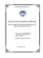 Đề tài kinh tế thị trường Định hướng xã hội chủ nghĩa Ở việt nam