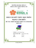 Mạng cảm biến Đề tài thiết bị phát hiện và cảnh báo khí gas