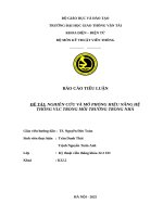 Tiểu luận Đề tài nghiên cứu và mô phỏng hiệu năng hệ thống vlc trong môi trường trong nhà