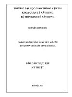 Đo bóc khối lượng hạnh mục mố cầu dự Án sửa chữa xây dựng cầu nga