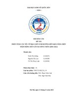 Đề tài phân tích các yếu tố Địa chất Ảnh hưởng Đến khả năng một trận Động Đất gây ra sóng thần (2001 2022)