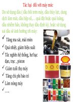 Tác hại dầu nhớt