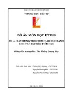 Đồ Án môn học et3260 Đề tài xây dựng trò chơi giáo dục dành cho trẻ em tiền tiểu học