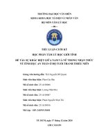 Đề tài sự khác biệt giữa nam và nữ trong nhận thức về tình dục an toàn Ở Độ tuổi thanh thiếu niên