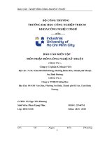 IUH - BÁO CÁO KIẾN TẬP - MÔN NHẬP MÔN CÔNG NGHỆ KỸ THUẬT