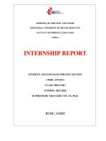 IUH - INTERNSHIP REPORT - FACULTY OF FOREIGN LANGUAGES