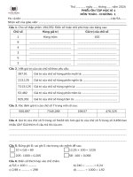 Bộ đề ôn tập cuối HKI môn Toán Cambridge lớp 5 hệ chuẩn Vinschool 2025-2026 kèm đáp án