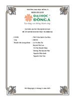 Quản trị khách sạn Đề Án kinh doanh tiệc teabreak