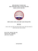 Đảng cộng sản việt nam cầm quyền thực tiễn vận hành và những bài học kinh nghiệm