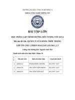 Lập trình hướng Đối tượng với java mã chủ Đề 126 quản lý cửa hàng thời  trang