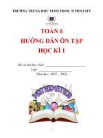 Đề cương ôn tập cuối HKI môn Toán Cambridge lớp 6 hệ chuẩn Vinschool 2025-2026 kèm đáp án