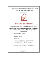 Đề tài  phân tích và khai phá dữ liệu bán lẻ nhằm dự báo xu hướng kinh doanh và nhận diện phân khúc khách hàng