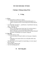 ÔN TẬP SINH HỌC TẾ BÀO