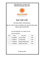 Đề tài  tối Ưu hóa lộ trình vận chuyển hàng hóa trong một thành phố