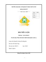 Tiểu luận môn học lịch sử kinh tế tên tiểu luận phát triển kinh tế nhiều thành phần Ở nước ta