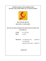 An ninh mạng Đề tài xây dựng website mua bán sách có chứng chỉ bảo mật ssl