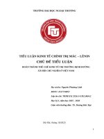 Hoàn thành thể chế kinh tế thị trường Định hướng