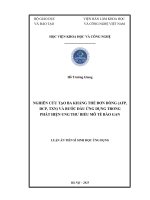 Nghiên cứu tạo ba kháng thể Đơn dòng (afp, dcp, txn) và bước Đầu Ứng dụng trong phát hiện ung thư biểu mô tế bào gan