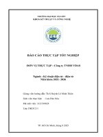 Báo cáo thực tập tốt nghiệp Đơn vị thực tập  công ty tnhh vdas