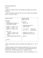 Bài tập Ôn thi cuối kì - Ngôn ngữ lập trình C