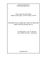 Giải pháp nâng cao hiệu quả công tác pháp chế trong trường Đại học hoa lư