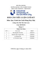 IUH - TIỂU LUẬN - Quy Trình Sản Xuất Hàng May Mặc