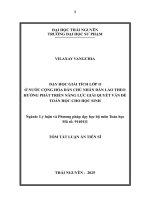 Tóm tắt dạy học giải tích lớp 11 Ở nước cộng hòa dân chủ nhân dân lào theo hướng phát triển năng lực giải quyết vấn Đề toán học cho học sinh