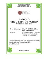 Báo cáo thực tập tốt nghiệp Đơn vị thực tập công ty cổ phần công nghệ izi software