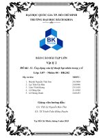 Báo cáo bài tập lớn vật lý 2 Đề tài 12  Ứng dụng của kỹ thuật hạt nhân trong y tế