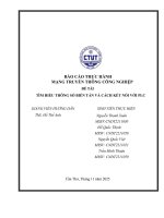 Báo cáo thực hành mạng truyền thông công nghiệp Đề tài tìm hiểu thông số biến tần và cách kết nối với plc