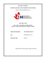 IUH - TIỂU LUẬN KẾT CẤU ĐỘNG CƠ ĐỐT TRONG - Chủ đề : XE DU LỊCH TOYOTA CAMRY 2.5 (2021)