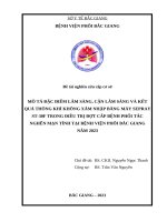 Mô tả Đặc Điểm lâm sàng, cận lâm sàng và kết quả thông khí không xâm nhập bằng máy sepray st 30f trong Điều trị Đợt cấp bệnh phổi tắc nghẽn mạn tính tại bệnh viện phổi bắc giang năm 2023