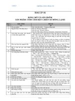 Chương trinhg HACCP tôm nobashi tẩm bột chiên sơ đông lạnh