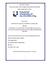 ẢNH HƯỞNG CỦA VIỆC BỎ BỮA SÁNG ĐẾN HIỆU QUẢ HỌC TẬP CỦA SINH VIÊN TRƯỜNG ĐẠI HỌC CÔNG NGHIỆP THÀNH PHỐ HỒ CHÍ MINH