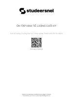 Đề cương ôn tập - Kinh tế lượng