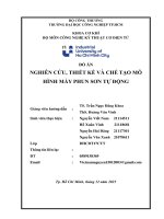 IUH - KLTN - NGHIÊN CỨU, THIẾT KẾ VÀ CHẾ TẠO MÔ HÌNH MÁY PHUN SƠN TỰ ĐỘNG