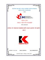 IUH - BCTT Công nghệ điện - CÔNG TY TRÁCH NHIỆM HỮU HẠN QUỐC TẾ KIẾN HUY