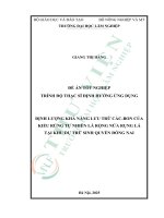 Định lượng khả năng lưu trữ các bon của kiểu rừng tự nhiên lá rộng nửa rụng lá tại khu dự trữ sinh quyển Đồng nai