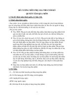 ĐỀ CƯƠNG MÔN PHỤ GIA THI CUỐI KỲ