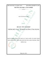 Hoàn thiện công tác quản lý nhà nước về chất thải rắn sinh hoạt trên Địa bàn huyện long thành, tỉnh Đồng nai
