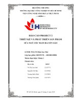 IUH - THIẾT KẾ VÀ PHÁT TRIỂN SẢN PHẨM SỮA NGŨ CỐC MATCHA YẾN SÀO