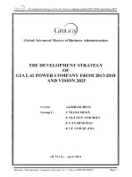 CỦA CHIẾN LƯỢC PHÁT TRIỂN CỦA CÔNG TY ĐIỆN LỰC GIA LAI GIAI ĐOẠN 2013-2018 VÀ TẦM NHÌN 2025 G1_00491 OF THE DEVELOPMENT STRATEGY GIA LAI POWER COMPANY FROM 2013-2018 AND VISION 2025