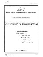 XÂY DỰNG CHIẾN LƯỢC KINH DOANH CHO EVIALIS VIỆT NAM GIAI ĐOẠN 2013-2020 G1_00466 FORMULATING BUSINESS STRATEGY FOR EVIALIS VIETNAM IN PERIOD OF 2013-2020