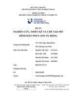 IUH - KLTN - NGHIÊN CỨU, THIẾT KẾ VÀ CHẾ TẠO MÔ HÌNH MÁY PHUN SƠN TỰ ĐỘNG